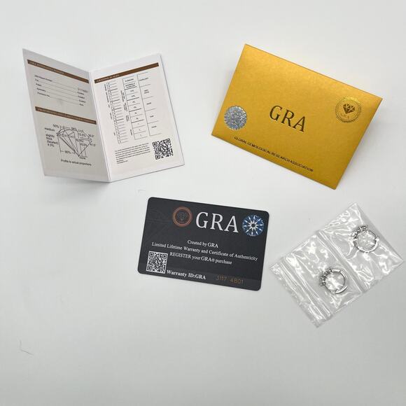 Moissanite Silver Hoop Earrings, 3 Studs 1.8ct NWT, REPORT INCLUDED - Picture 10 of 13